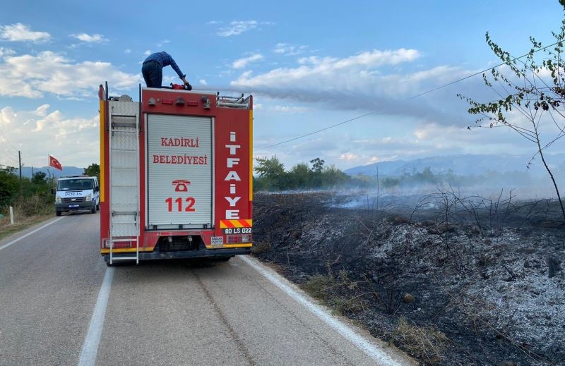 Sumbas’ta çıkan anız yangını söndürüldü
