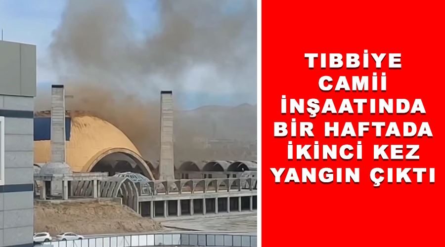 Tıbbiye Camii inşaatında bir haftada ikinci kez yangın çıktı