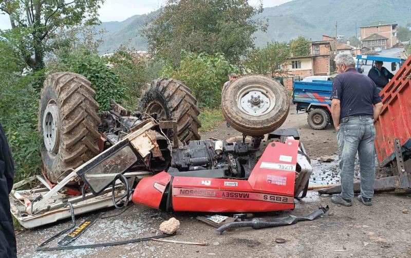 Ordu’da traktör uçurumdan yuvarlandı: 1 yaralı
