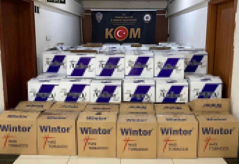 Tunceli’de 1 milyon 920 bin kaçak makaron ele geçirildi
