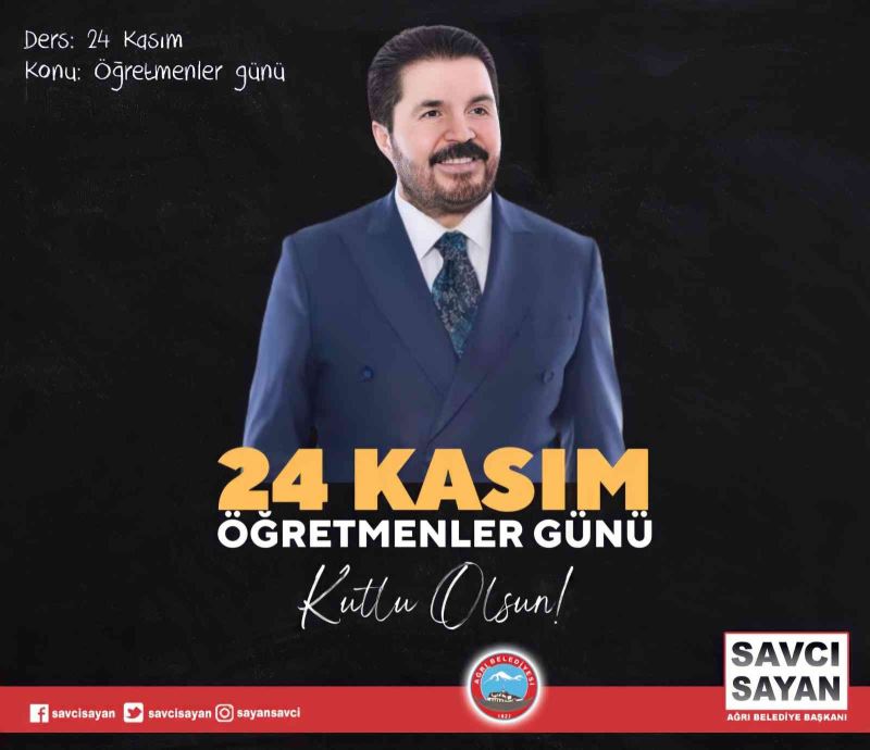 Başkan Sayan’dan Öğretmenler Günü mesajı
