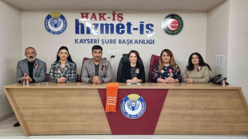 Hak-İş’li kadınlar kadına yönelik şiddete ‘hayır’ dedi
