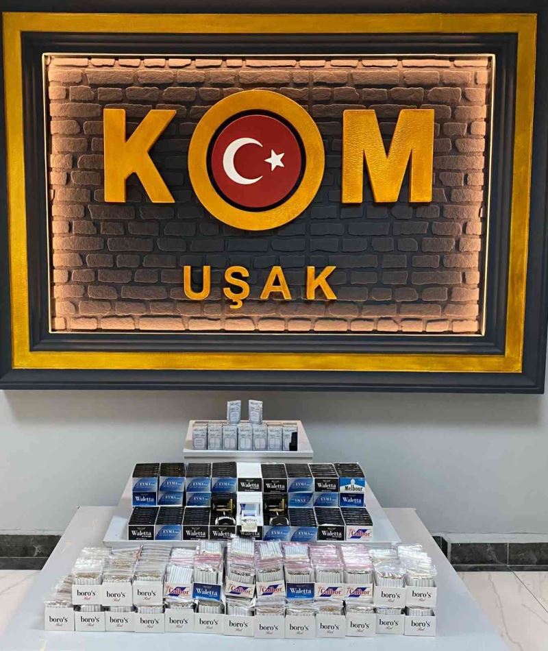 Uşak’ta 10 bin 560 kaçak makaron ele geçirildi
