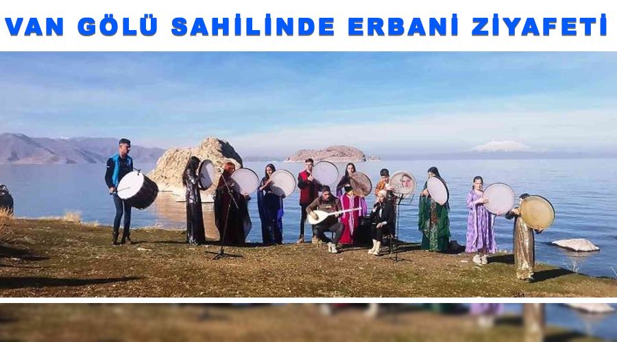 Van Gölü sahilinde erbani ziyafeti