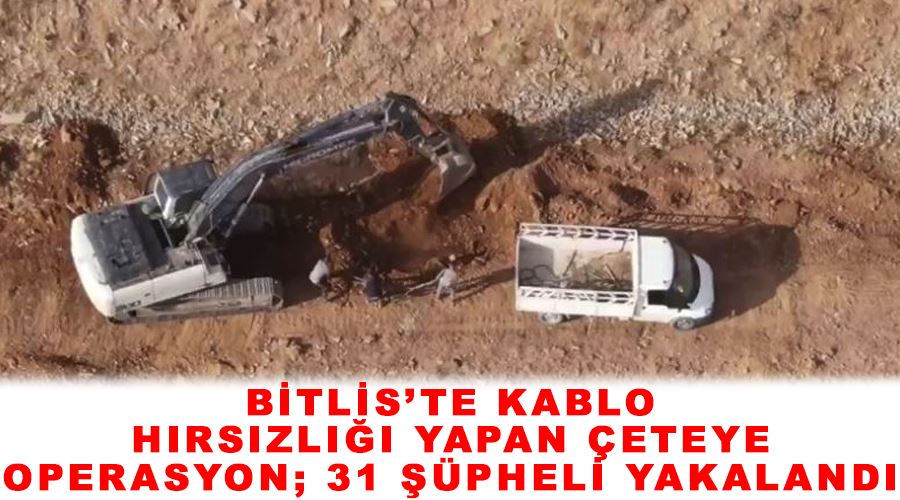 Bitlis’te kablo hırsızlığı yapan çeteye operasyon; 31 şüpheli yakalandı