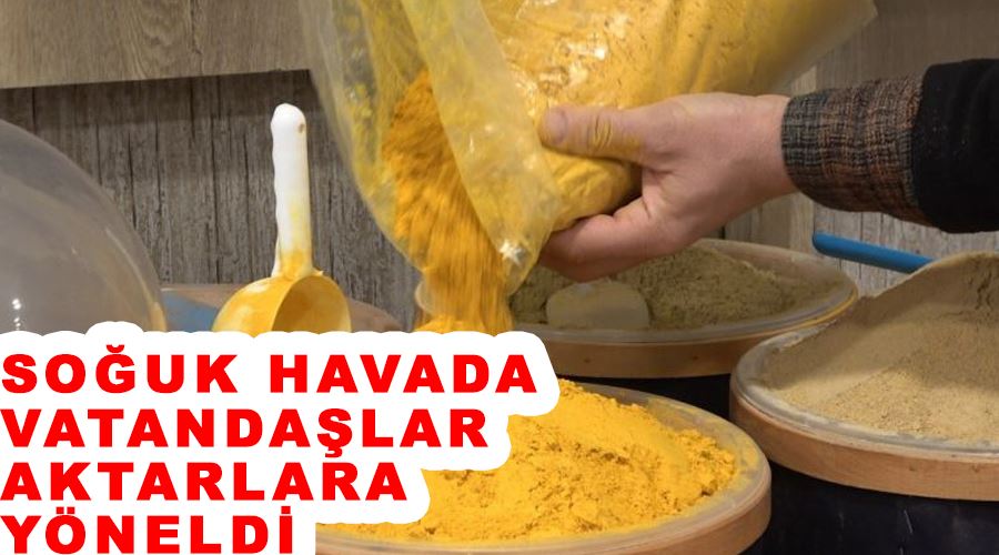 Soğuk havada vatandaşlar aktarlara yöneldi