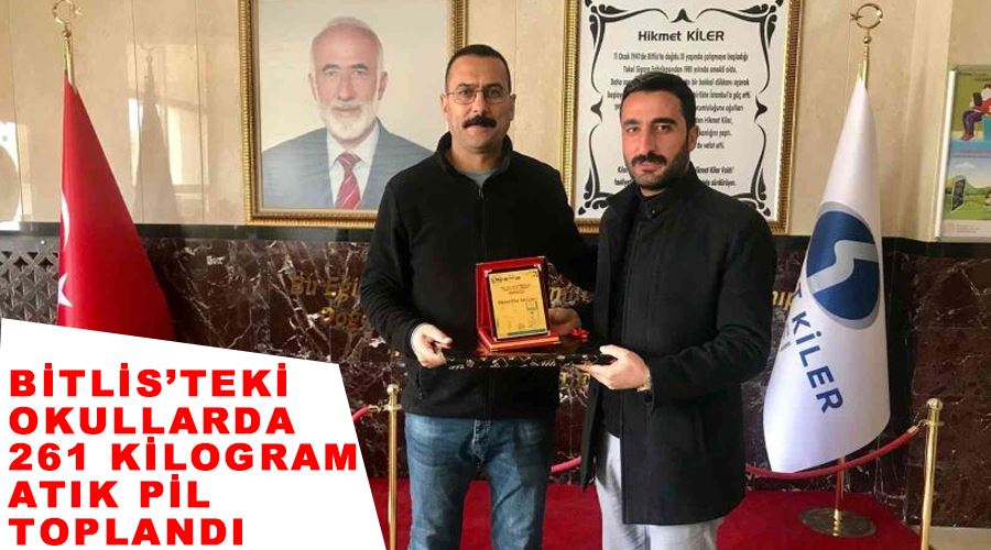 Bitlis’teki okullarda 261 kilogram atık pil toplandı