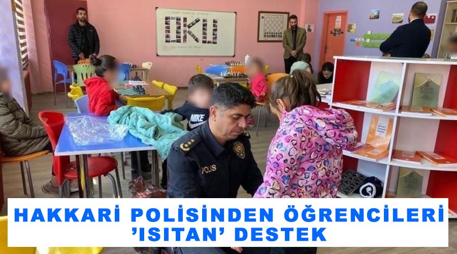 Hakkari polisinden öğrencileri ’ısıtan’ destek