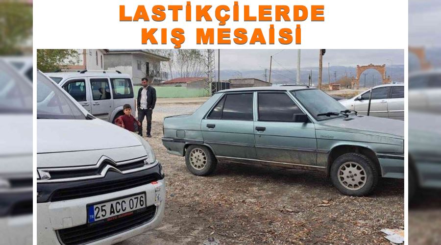 Lastikçilerde kış mesaisi