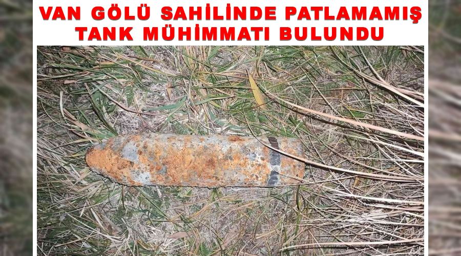 Van Gölü sahilinde patlamamış tank mühimmatı bulundu