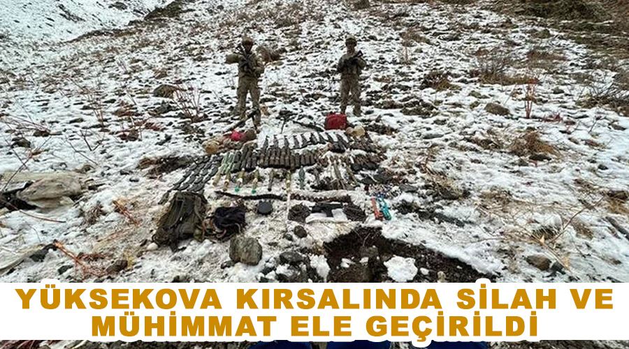 Yüksekova kırsalında silah ve mühimmat ele geçirildi