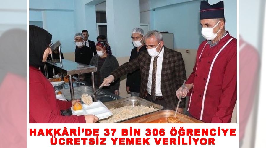 Hakkâri’de 37 bin 306 öğrenciye ücretsiz yemek veriliyor