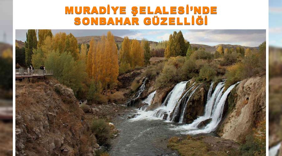 Muradiye Şelalesi’nde sonbahar güzelliği