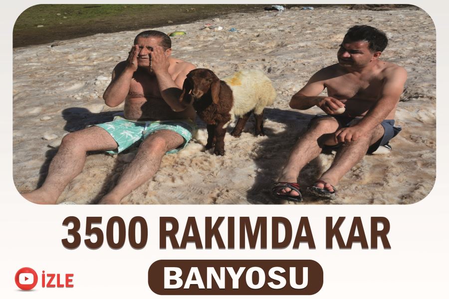 3500 rakımda kar banyosu