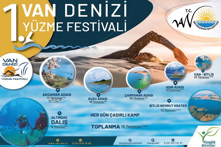 Büyükşehir belediyesi Van denizi yüzme festivali düzenliyor