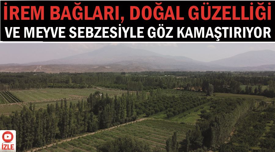 İrem Bağları, doğal güzelliği ve meyve sebzesiyle göz kamaştırıyor