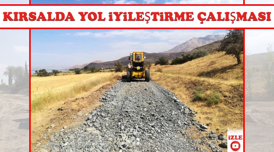 Kırsalda yol iyileştirme çalışması