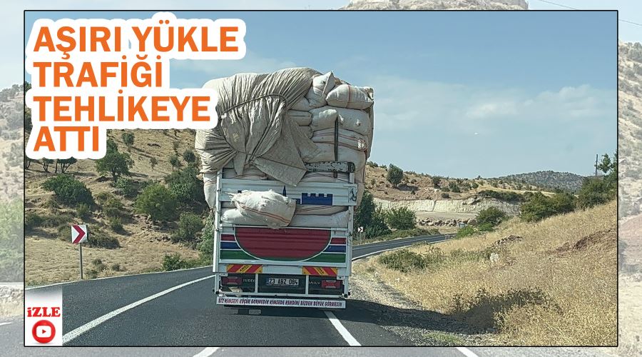 Aşırı yükle trafiği tehlikeye attı