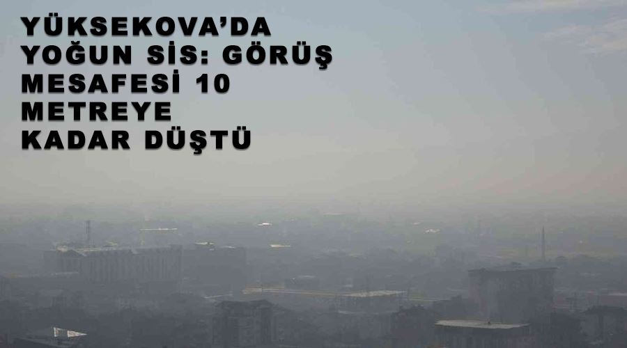 Yüksekova’da yoğun sis: görüş mesafesi 10 metreye kadar düştü