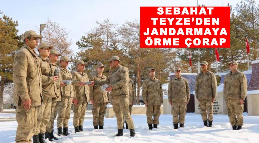 Sebahat Teyze’den jandarmaya örme çorap