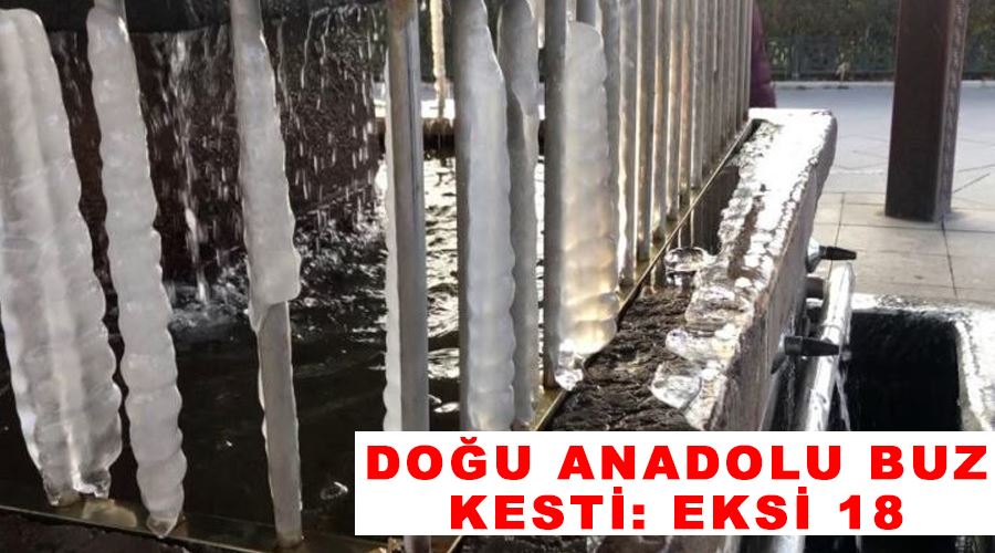 Doğu Anadolu buz kesti: eksi 18