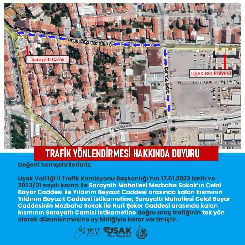 Kentsel dönüşüm alanında yeni trafik düzenlenmesi yapıldı
