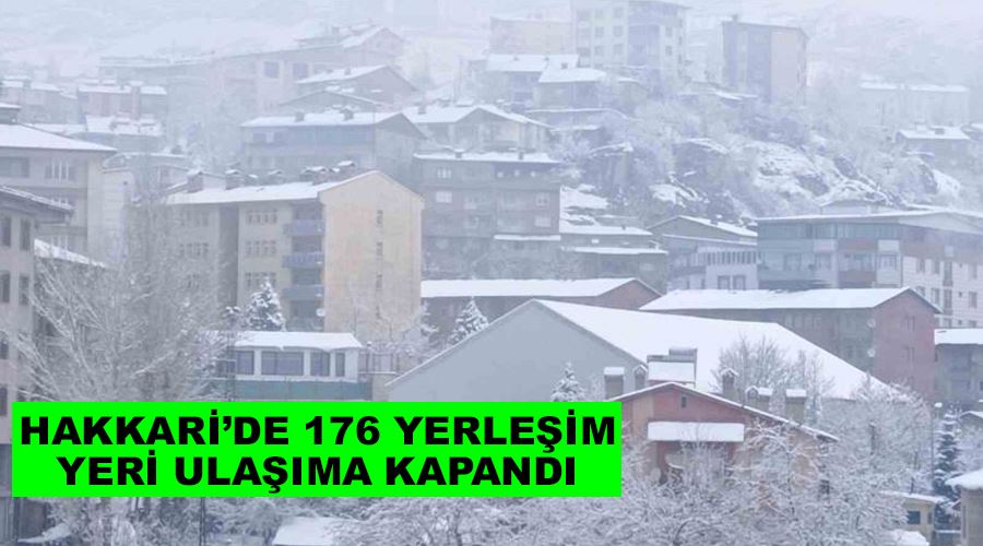 Hakkari’de 176 yerleşim yeri ulaşıma kapandı