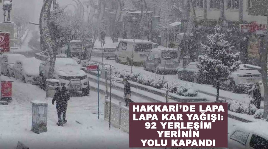 Hakkari’de lapa lapa kar yağışı: 92 yerleşim yerinin yolu kapandı