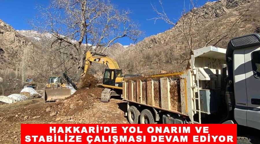 Hakkari’de yol onarım ve stabilize çalışması devam ediyor