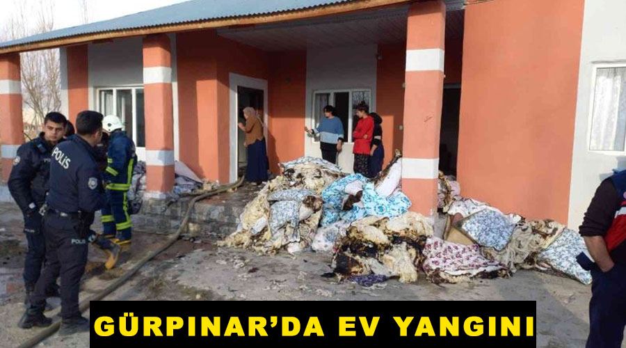 Gürpınar’da ev yangını