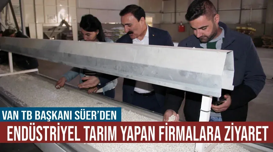 Van TB Başkanı Süer’den, endüstriyel tarım yapan firmalara ziyaret