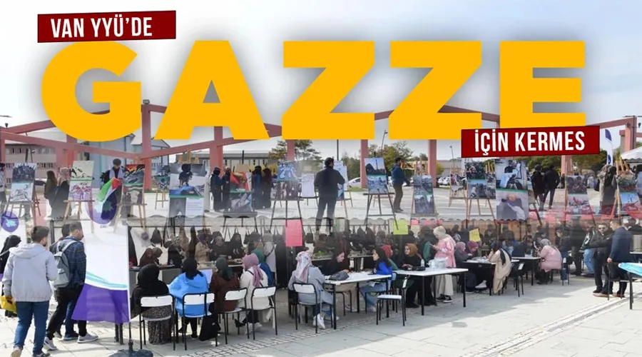 Van YYÜ’de Gazze için kermes düzenlendi