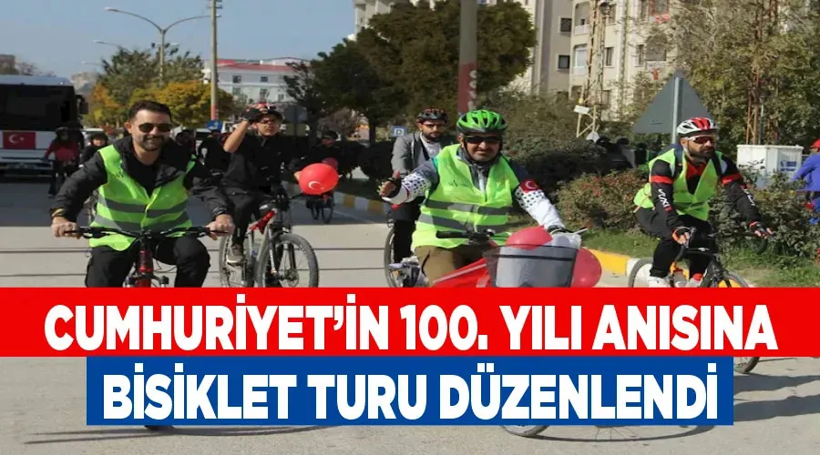 Cumhuriyet’in 100. yılı anısına bisiklet turu düzenlendi