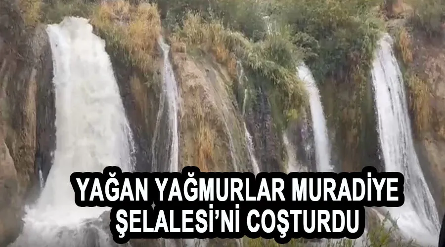 Yağan yağmurlar Muradiye Şelalesi’ni coşturdu