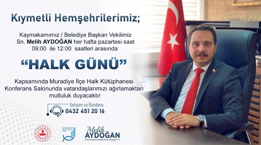 Muradiye Belediyesi’nden halk gününe davet