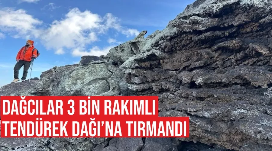 Dağcılar 3 bin rakımlı Tendürek Dağı’na tırmandı