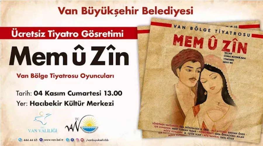 Van Büyükşehir Belediyesi perdelerini Mem û Zîn için açıyor