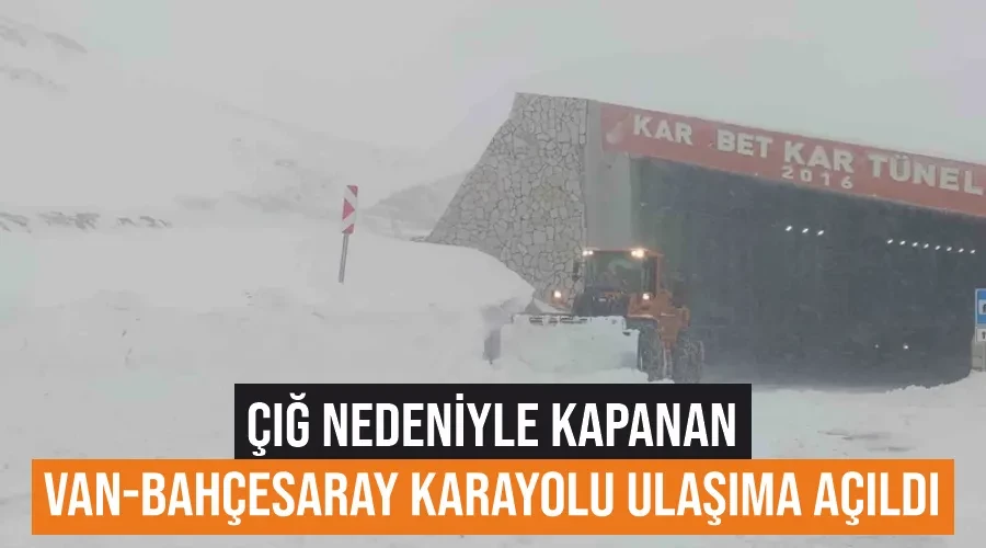 Çığ nedeniyle kapanan Van-Bahçesaray karayolu ulaşıma açıldı