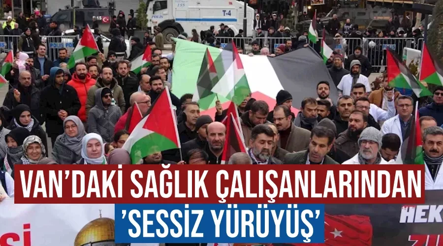 Van’daki sağlık çalışanlarından ’sessiz yürüyüş’