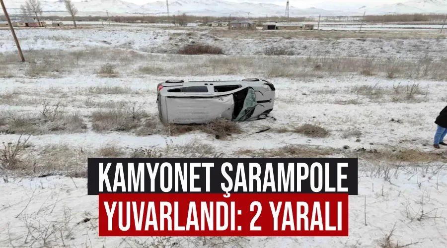 Kamyonet şarampole yuvarlandı: 2 yaralı