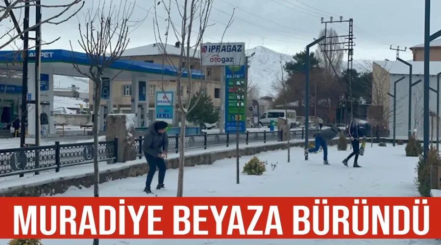 Muradiye beyaza büründü