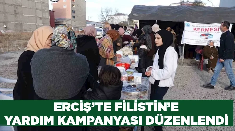 Erciş’te Filistin’e yardım kampanyası düzenlendi