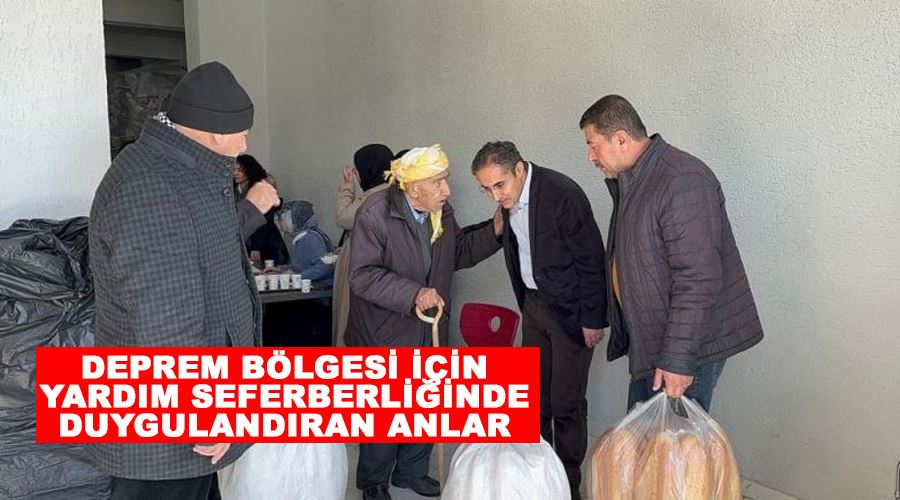 Deprem bölgesi için yardım seferberliğinde duygulandıran anlar