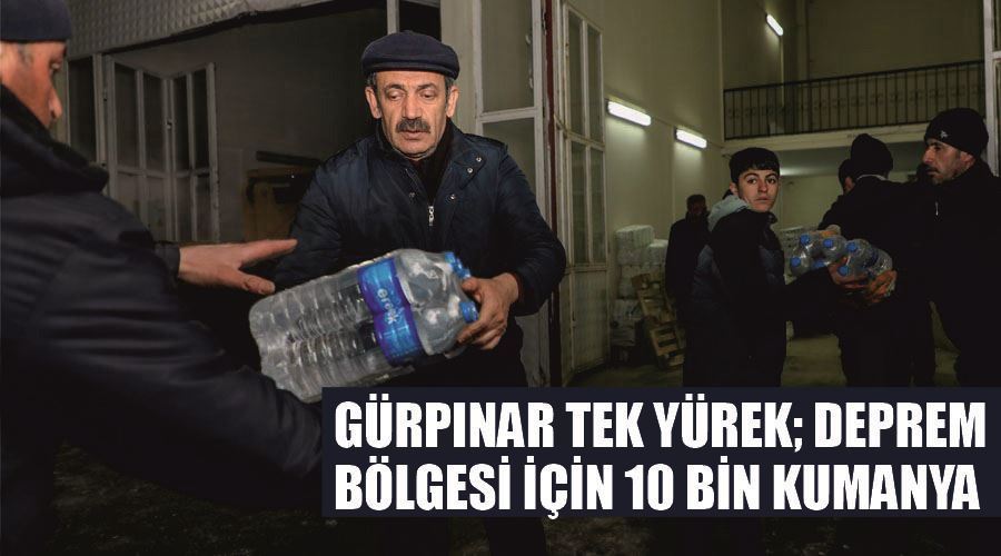 Gürpınar Tek Yürek; Deprem bölgesi için 10 bin kumanya