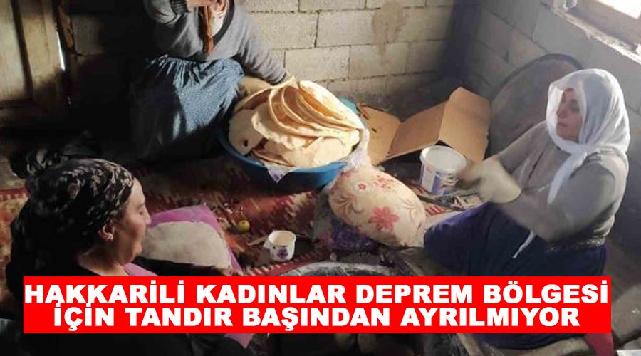 Hakkarili kadınlar deprem bölgesi için tandır başından ayrılmıyor