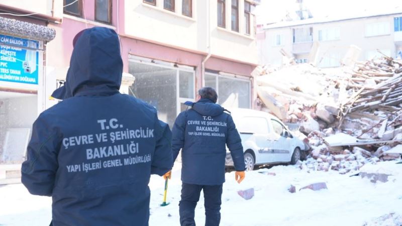 Deprem bölgesinde yürütülen hasar tespit çalışmalarında son durum
