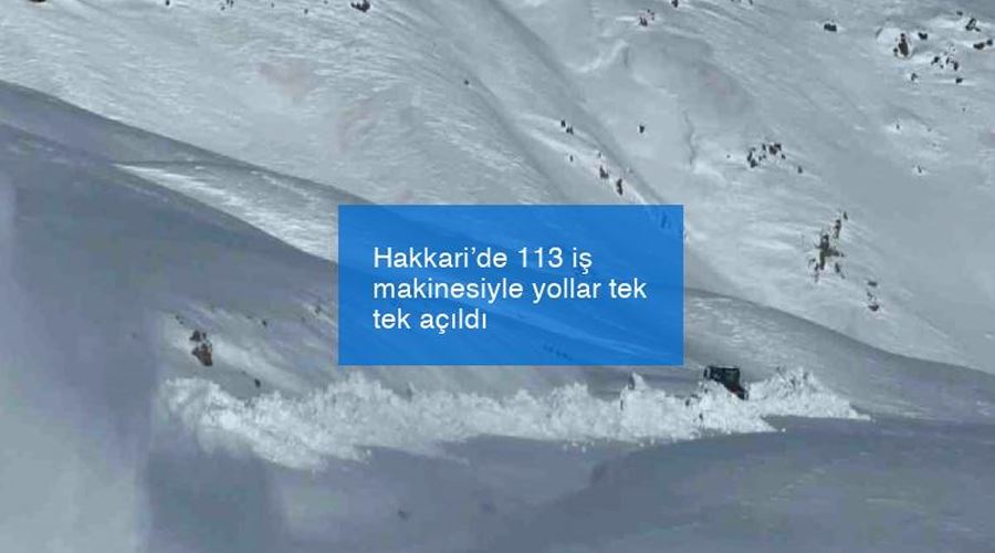 Hakkari’de 113 iş makinesiyle yollar tek tek açıldı