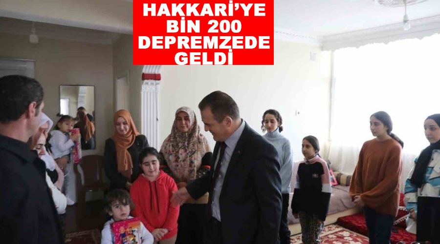 Hakkari’ye bin 200 depremzede geldi