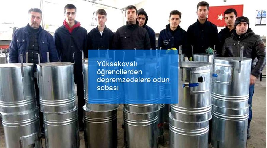 Yüksekovalı öğrencilerden depremzedelere odun sobası