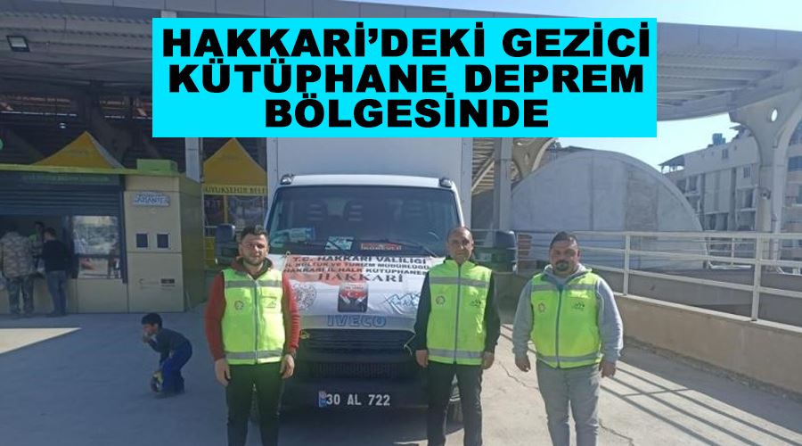 Hakkari’deki gezici kütüphane deprem bölgesinde